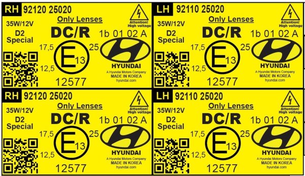 Маркировка на фарах под led лампы