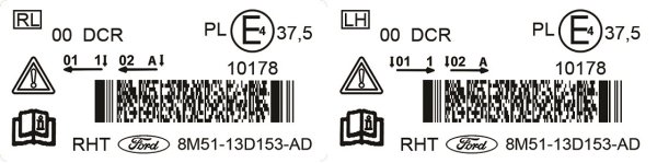 Наклейка под ксенон для фар Форд фокус 2 Рестайлинг