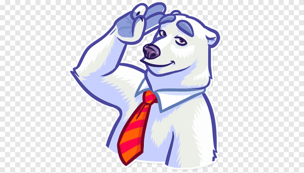 Стикеры белый медведь