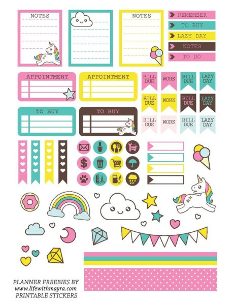 Эстетичные наклейки для ежедневника