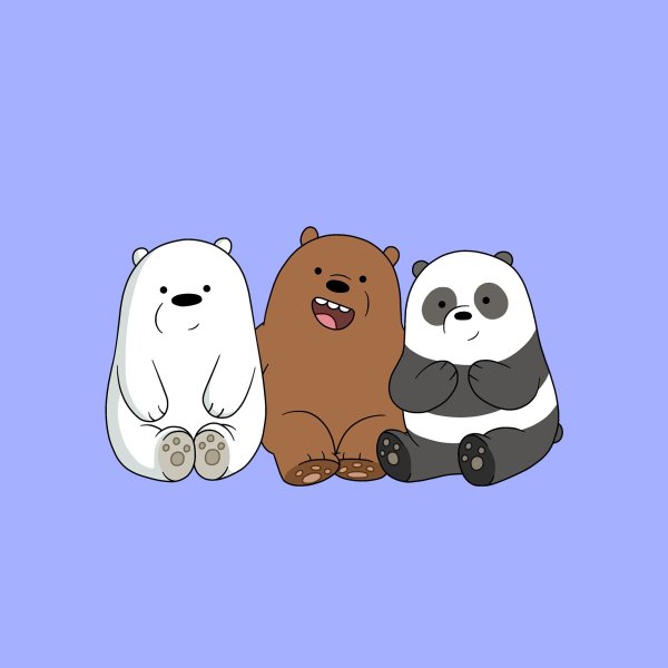 Три медведя белый Панда и Гризли