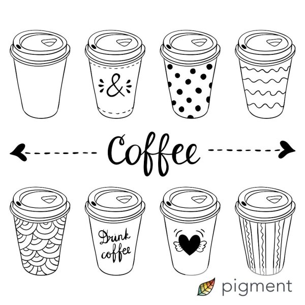 Распечатка стакана кофе