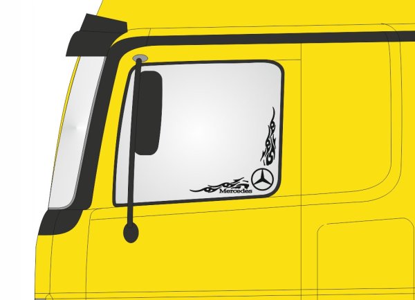 Наклейки Мерседес Актрос на стекла