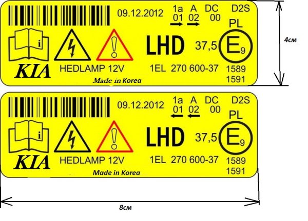 Маркировка светодиодных фар