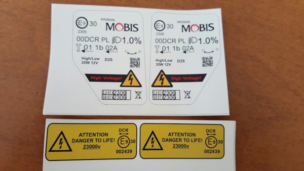 Наклейки на фары под ксенон mobis