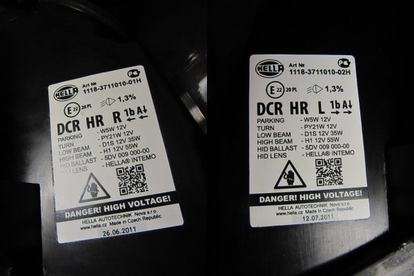 Маркировка led фар