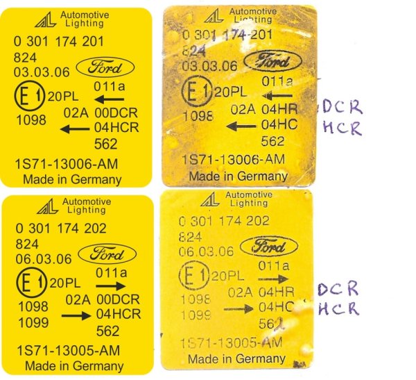 Табличка ксенон Тойота Королла