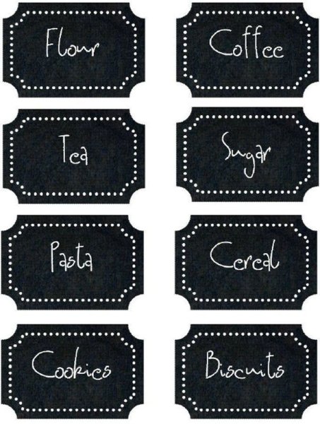 Этикетки для специй черно-белые