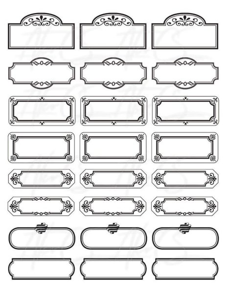Винтажные наклейки на специи