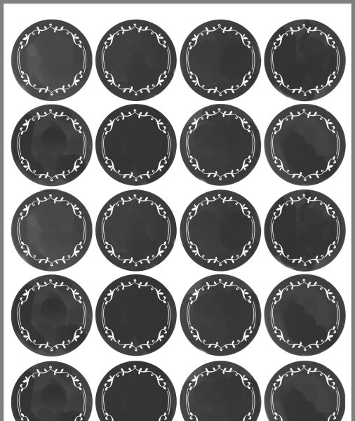 Круглые наклейки для специй