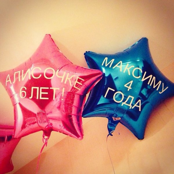 Индивидуальная надпись на шарах