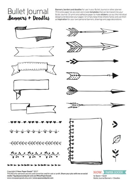 Bullet Journal шаблоны