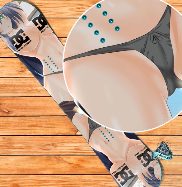 Виниловое аниме наклейка на сноуборд