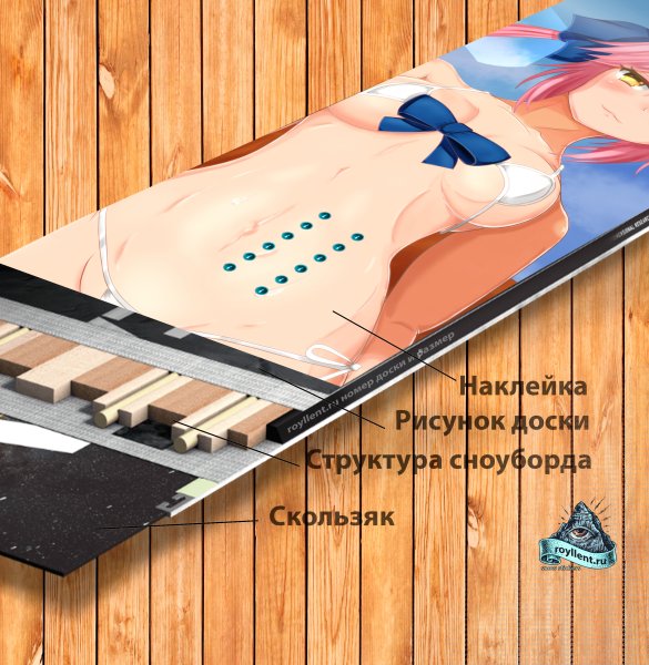 Сноуборд аниме принт