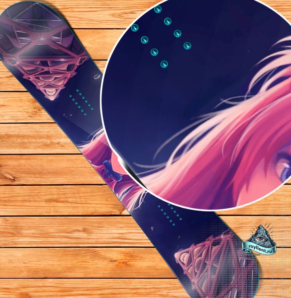 Наклейки аниме на сноуборде