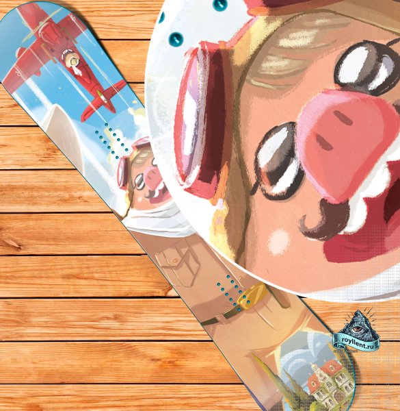 Наклейка на сноуборд волк