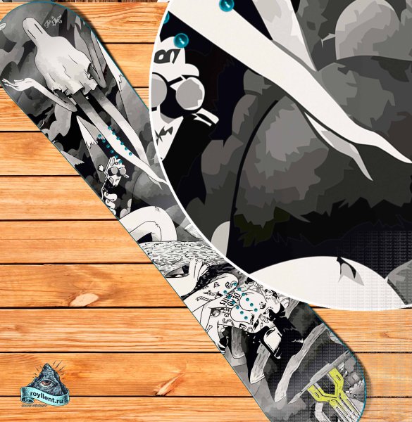 Виниловое аниме наклейка на сноуборд