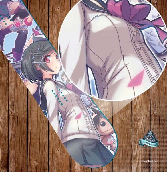 Сноуборд с аниме принтом