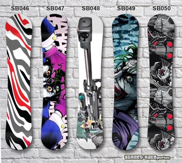 Сноуборд с аниме принтом