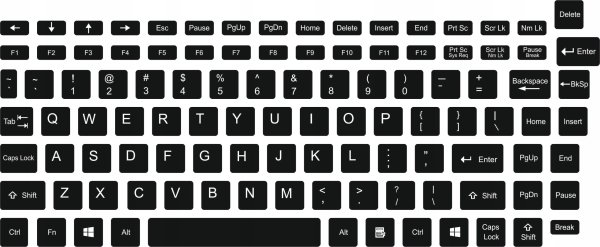 Наклейка клавиатура для ноутбука GPD 7x7 mm