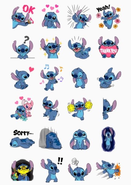 Наклейки Стич