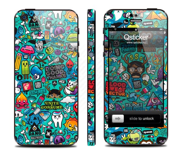 Наклейки на крышку смартфона
