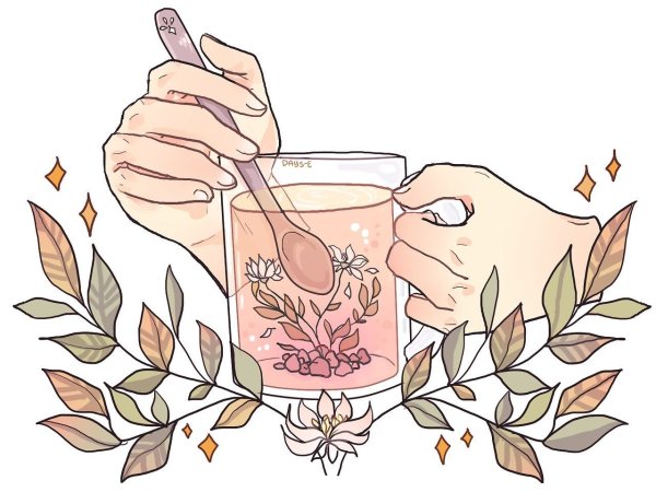 Чай рисунок Эстетика