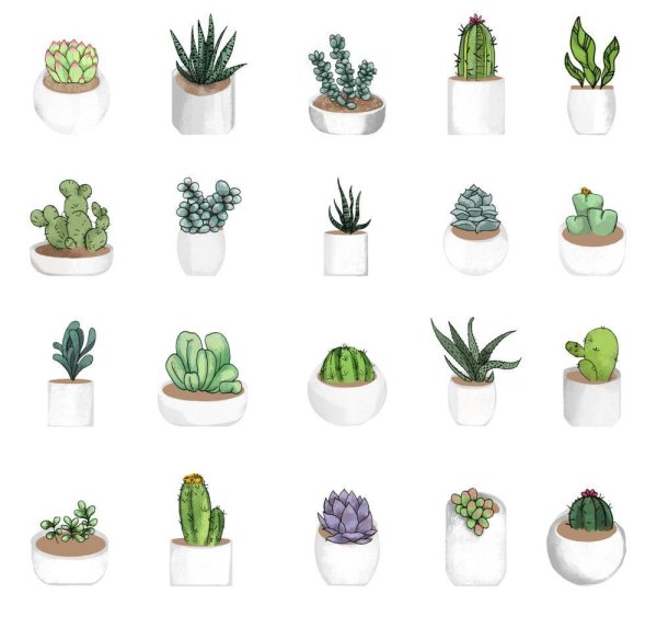 Наклейки растения