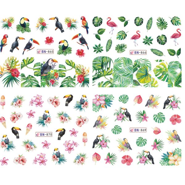 Наклейки растения листья