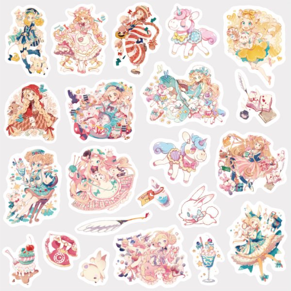 Наклейки Стикеры для девочек вектор