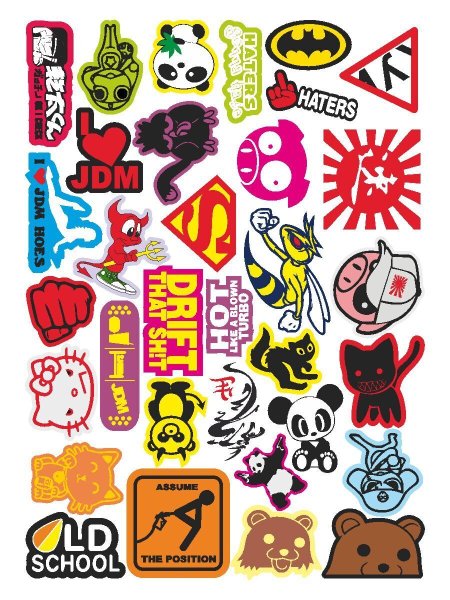 Модные наклейки