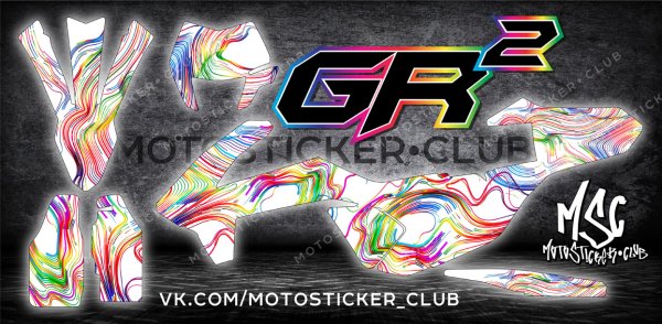 Набор наклеек мотоцикл gr