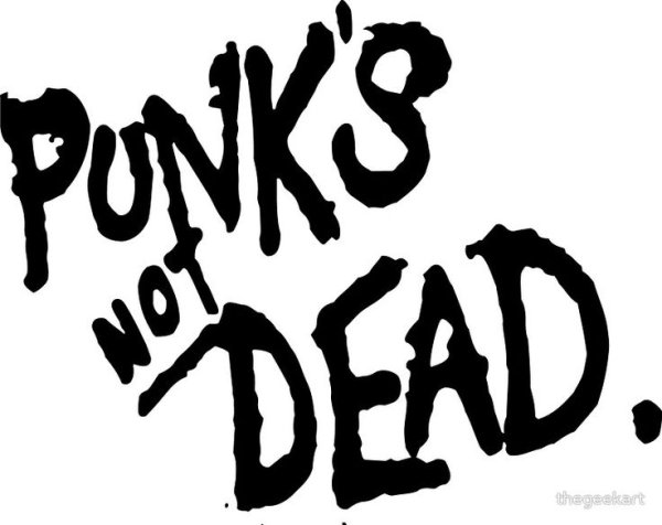 Надпись Punks not Death