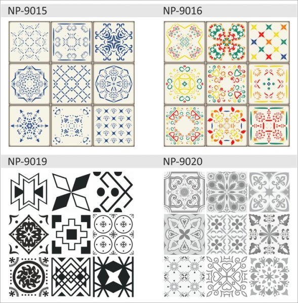 Виниловые наклейки на кафельную плитку для пола