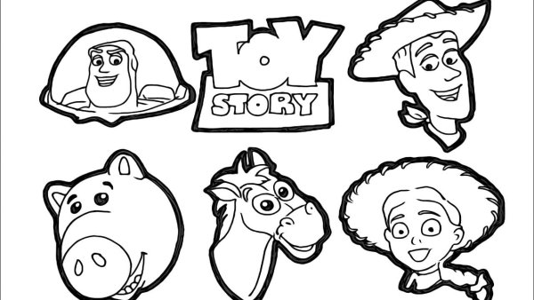 Вуди и Базз раскраска