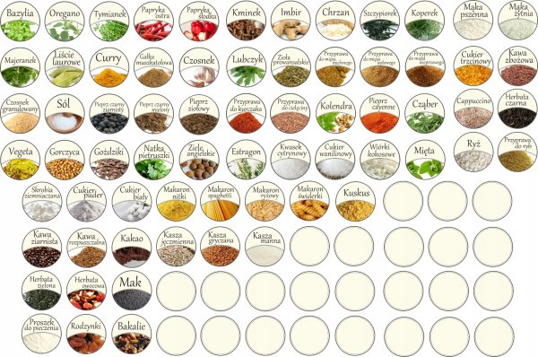 Наклейки на специи и приправы