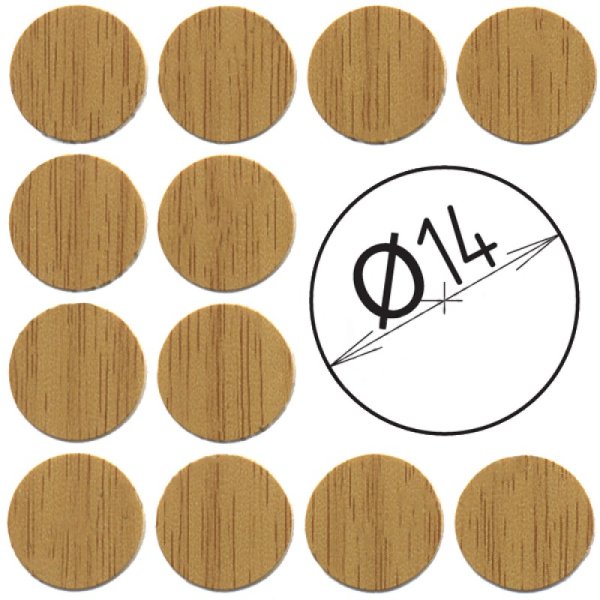 Заглушка самоклеящаяся 14мм клен