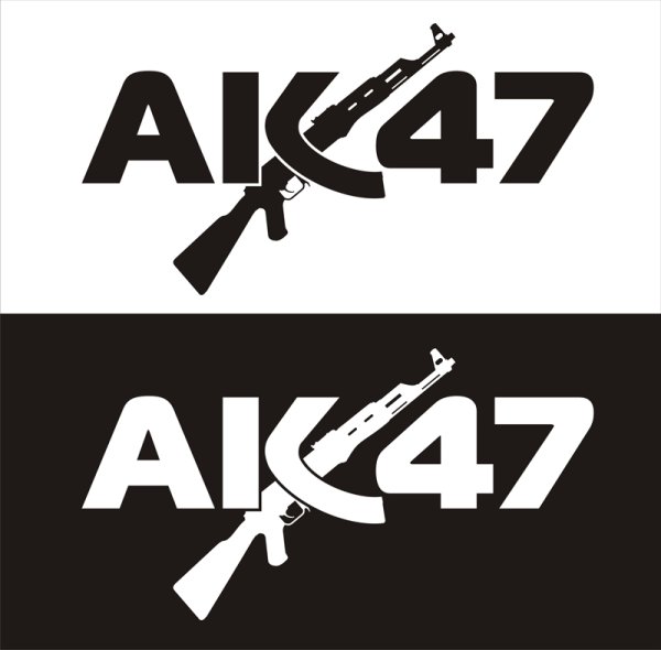 Наклейки на авто автомат Калашникова