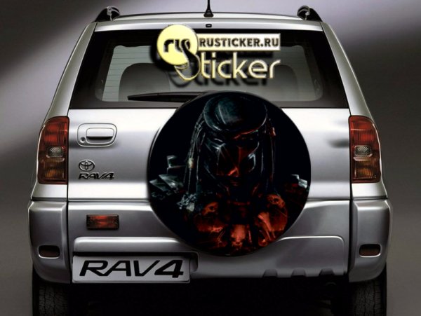 Наклейка волк на запасное колесо