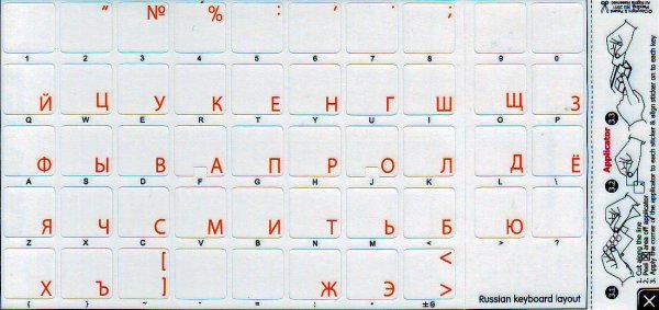 Наклейки на клавиатуру
