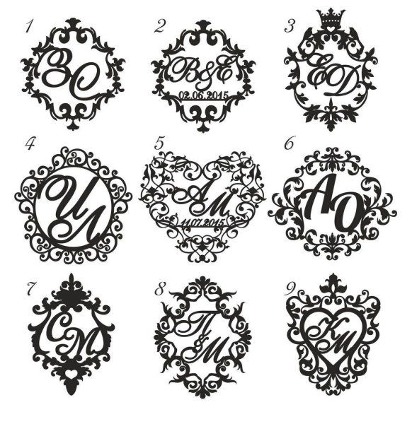 Свадебная Монограмма