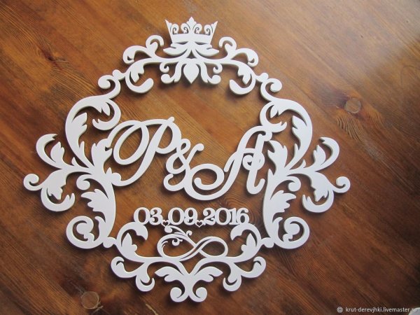 Заглавные буквы на свадьбу