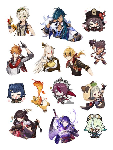 Стикеры Геншин Импакт Чиби Сяо