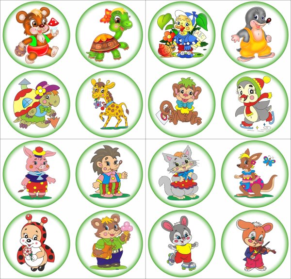 Наклейки на шкафчики для детского сада