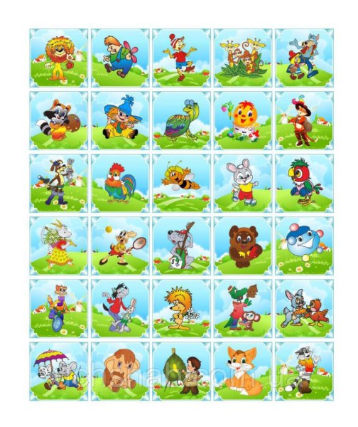 Наклейки на шкафчики для детского сада сказочные герои