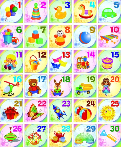 Цифры на шкафчики в детском саду