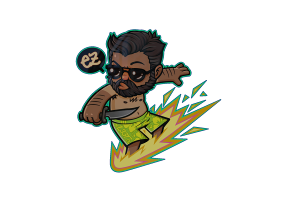 Наклейка серфер КС го