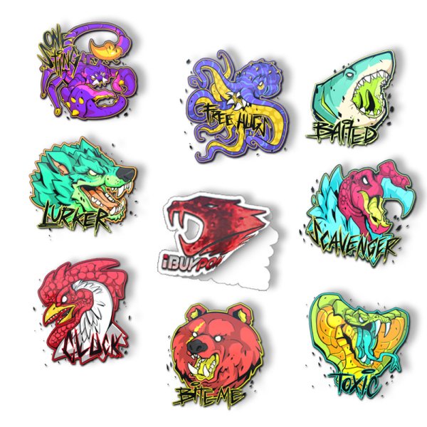 Набор наклеек КС го