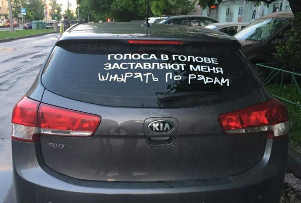 Голоса в голове наклейка на авто