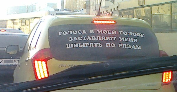 Голоса в моей голове заставляют шнырять по рядам